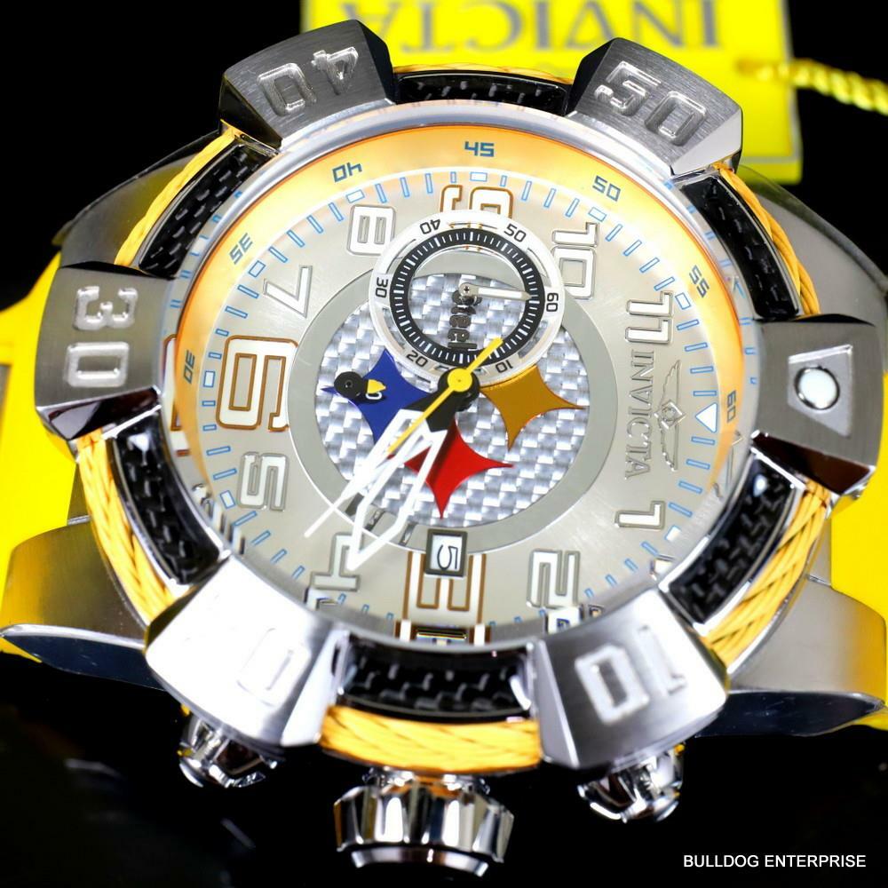 Invicta NFL Pittsburgh Steelers Bolt Next Gen Chronograph Red Watch 52mm New