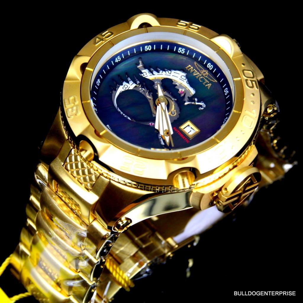 Invicta Subaqua Noma V Swiss Made Gold Plated Dragon Automatic SW200 Watch New