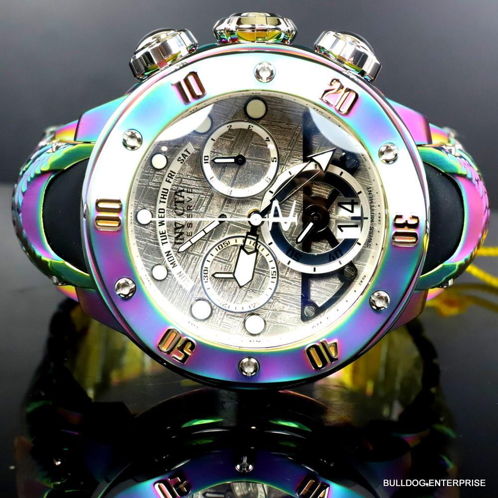 Invicta Reserve Kraken Meteorite Swiss Ronda 5040.N Iridescent Steel Watch New