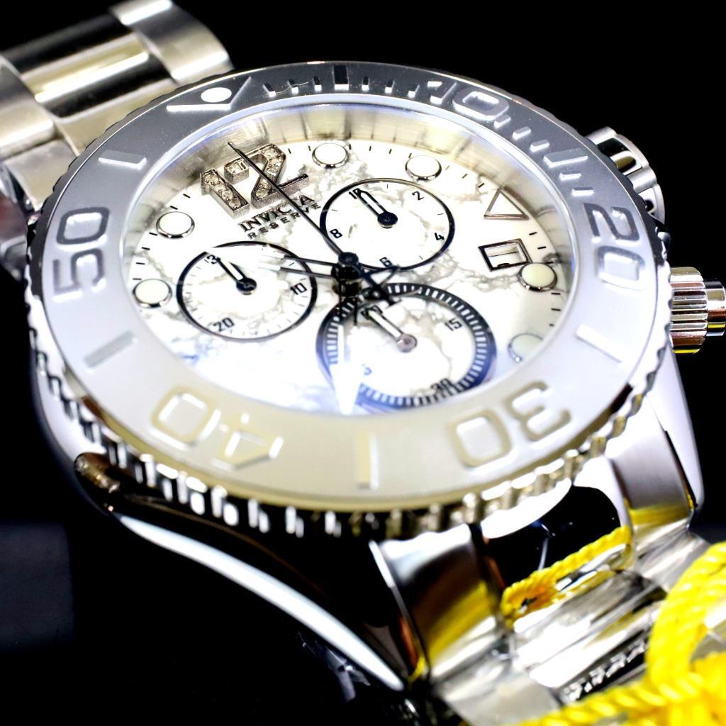Invicta Masterpiece Reserve Grand Diver Howlite Steel Swiss ETA Diamond Watch