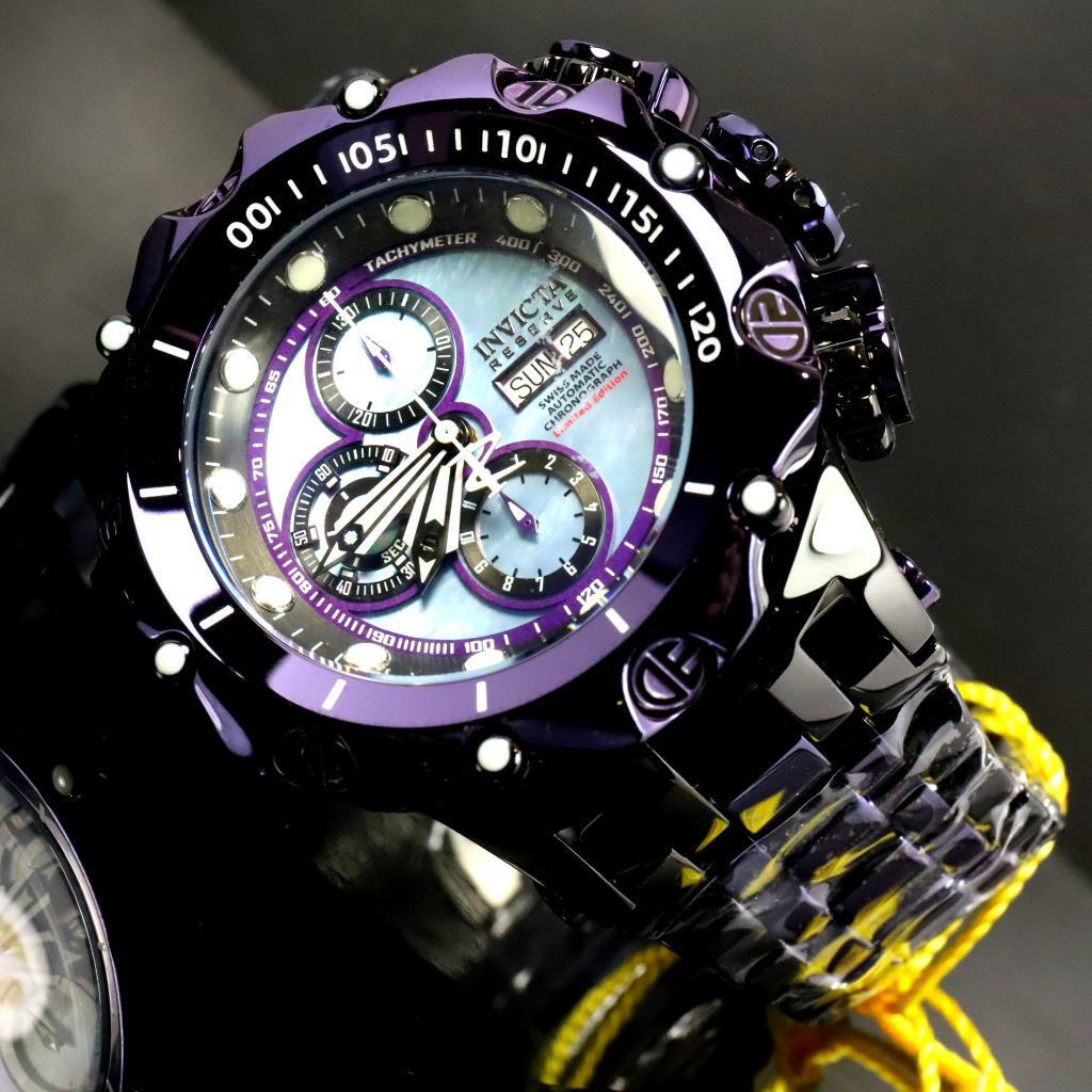Invicta Reserve Venom Fusion Swiss Made Sellita SW500 Purple Automatic Watch