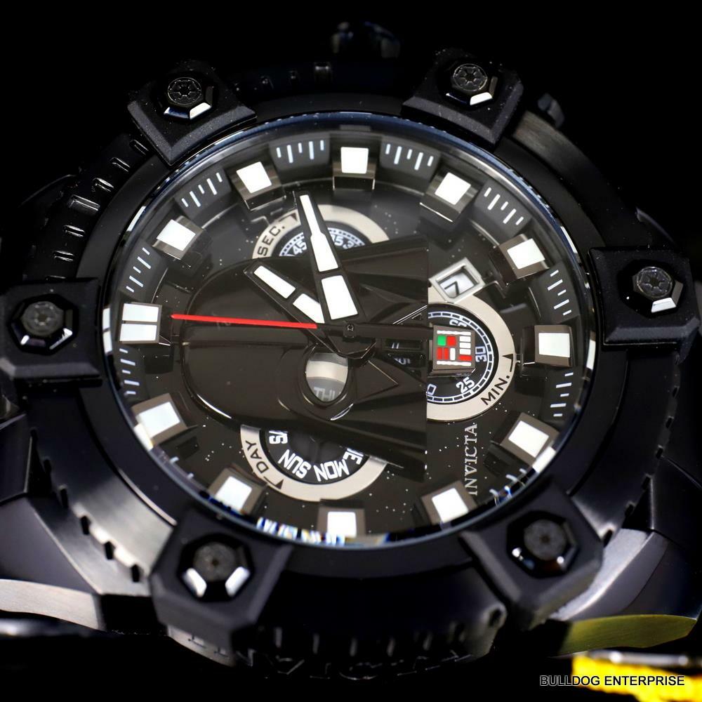 Invicta Star Wars Darth Vader Grand Octane Black Steel Swiss Mvt 63mm Watch New