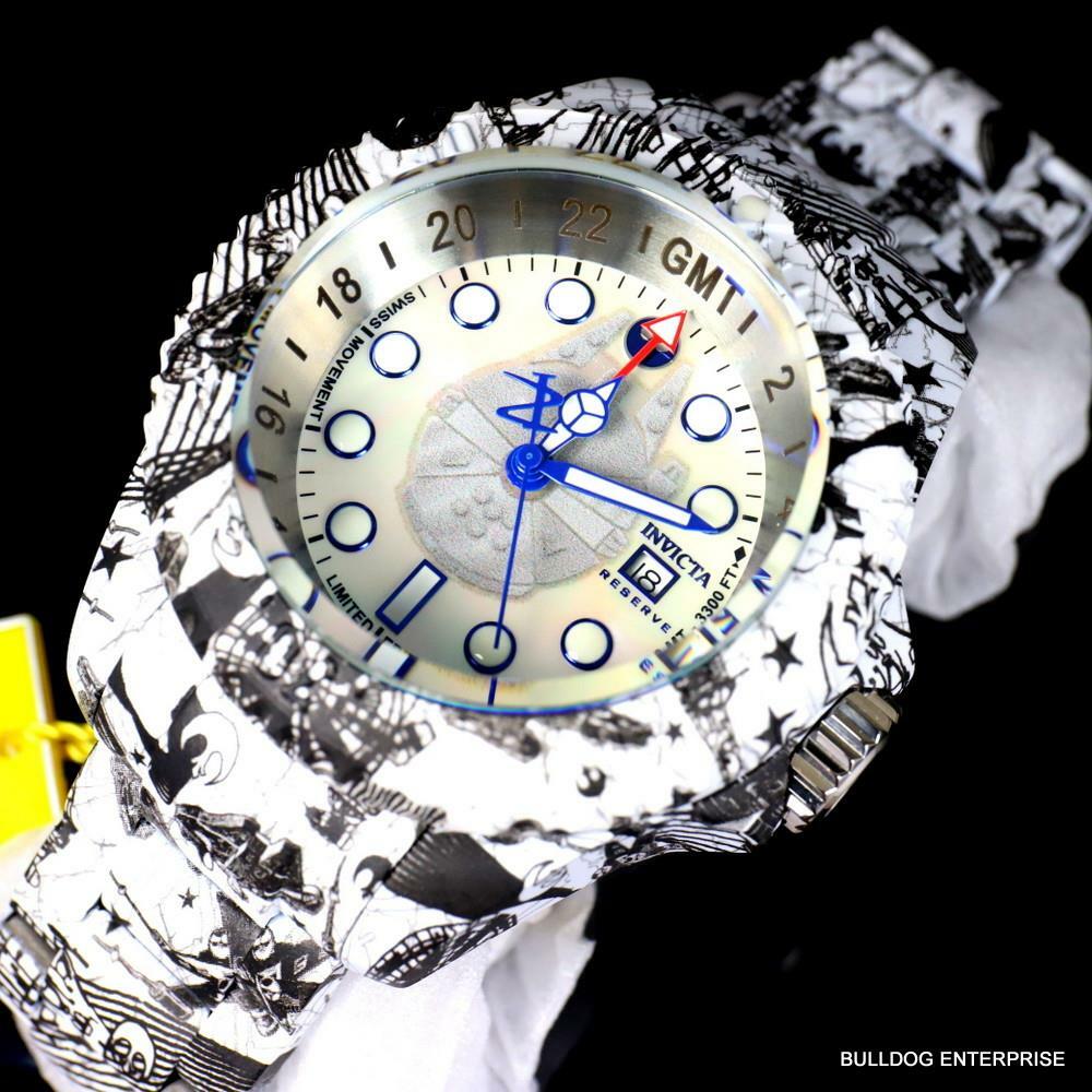 Invicta Reserve Star Wars Hydromax Rebel Alliance Swiss Mvt White Watch 52mm New