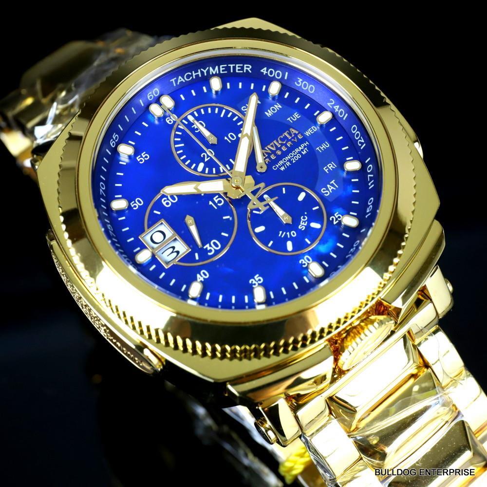 Invicta Reserve Russian Diver Excursion 15th Anniversary Gold Plated Watch New