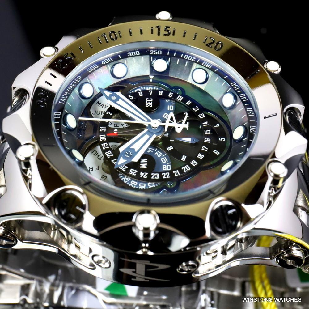 Invicta Reserve Venom Fusian Hybrid Swiss Master Calendar Steel Black Watch New