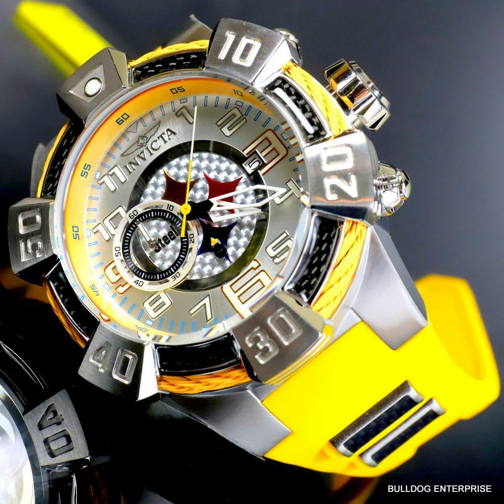 Invicta NFL Pittsburgh Steelers Bolt Next Gen Chronograph Red Watch 52mm New
