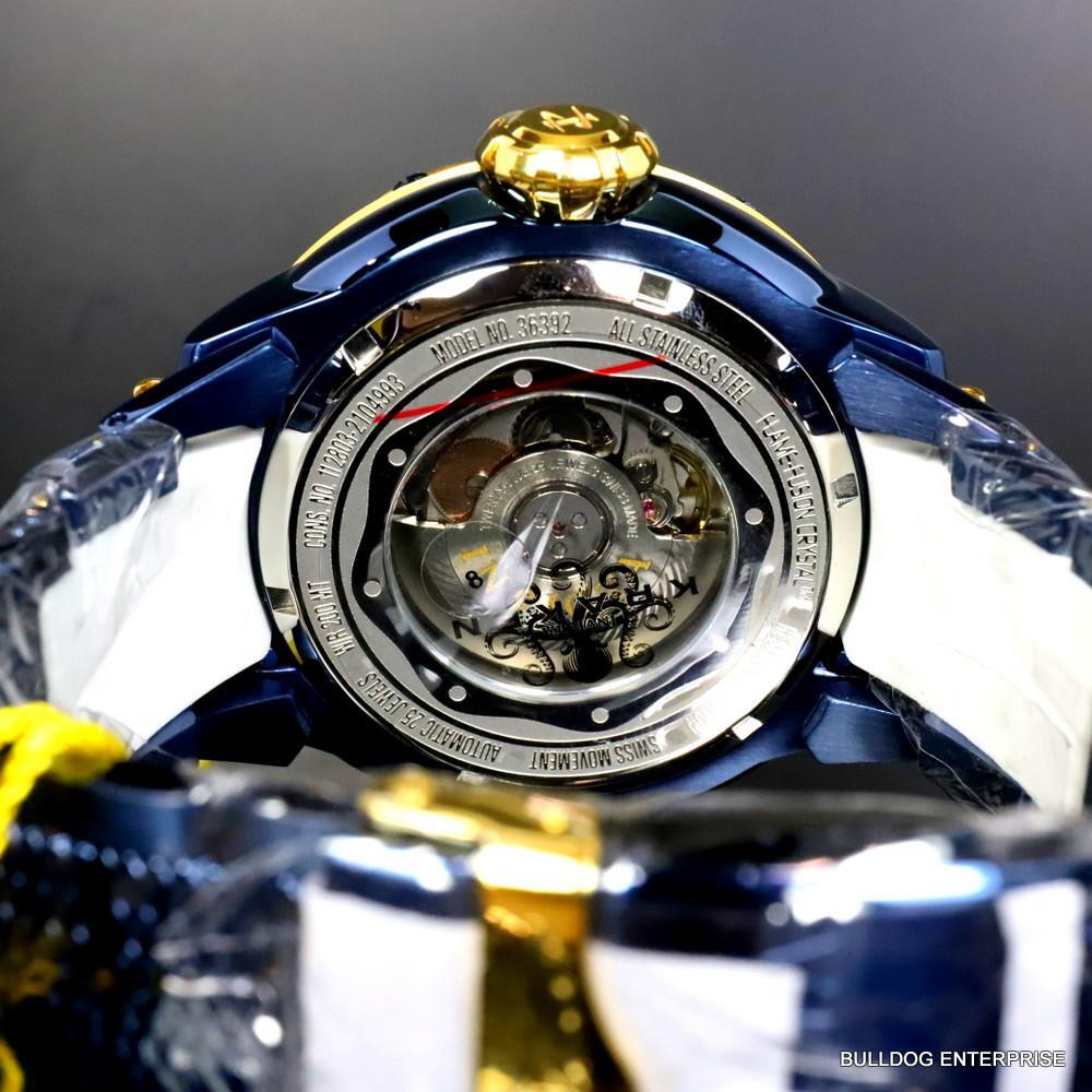 Invicta Reserve Kraken Swiss R150 Automatic Abalone Blue Steel Watch 52mm New