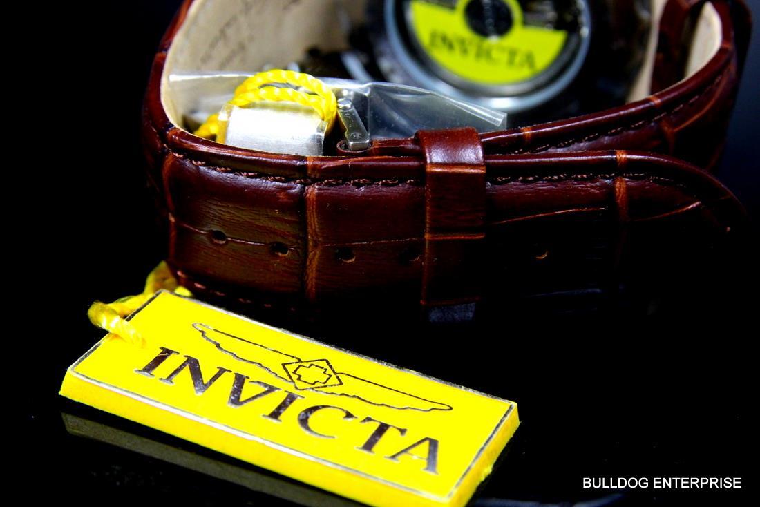 Invicta Reserve Pro Diver Swiss Made Automatic Sellita SW500 Brown Leather New