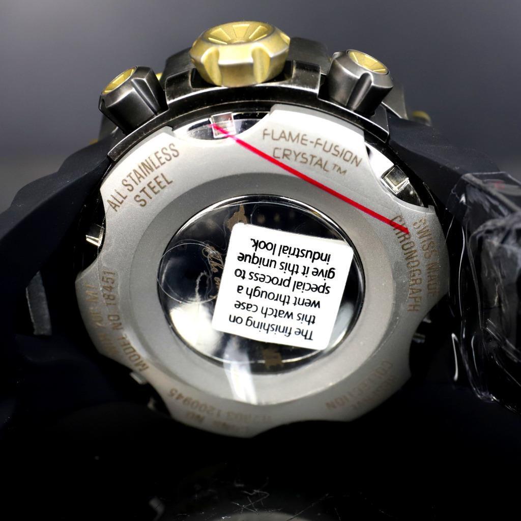 Invicta Reserve Venom Gen II Swiss Made Distressed Black Gold MOP 52mm Watch New