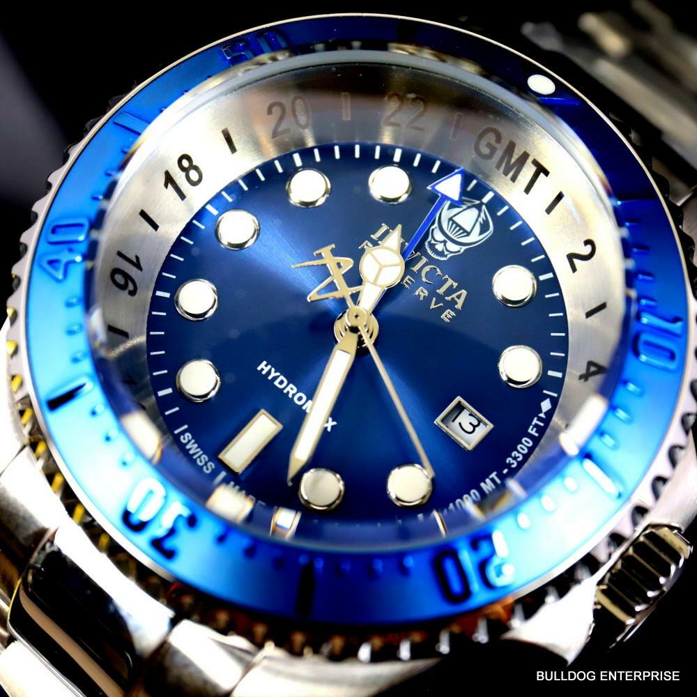 Invicta Reserve Hydromax Swiss Made Gold Tone Stainless Steel Watch 52mm New