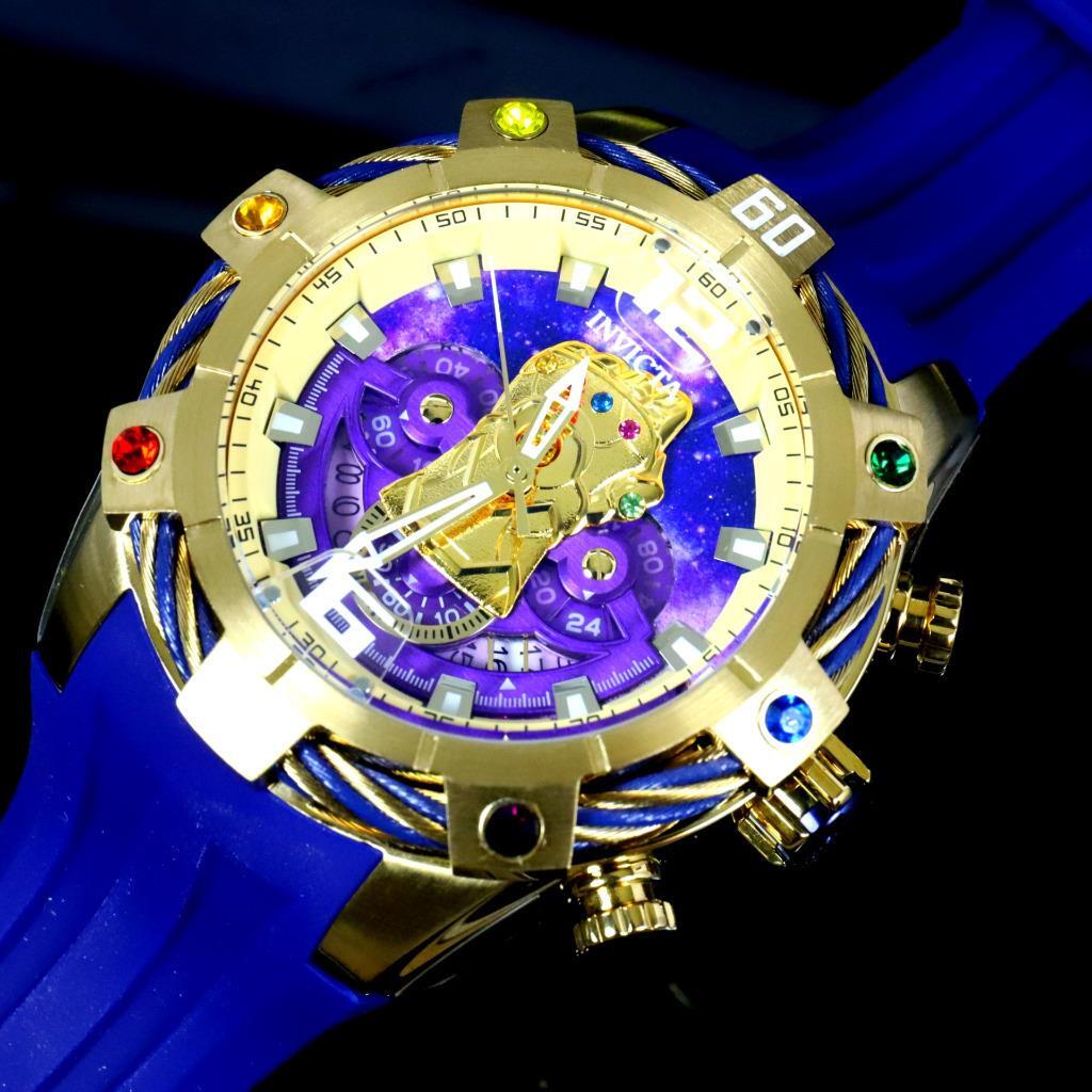 Invicta Marvel Thanos Infinity Gauntlet Chronograph 52mm Crystal Watch New