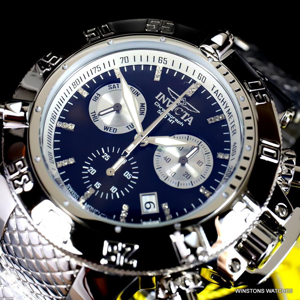 Invicta Subaqua Noma III Diamond High Polished Steel 50mm Swiss Mvt Watch New