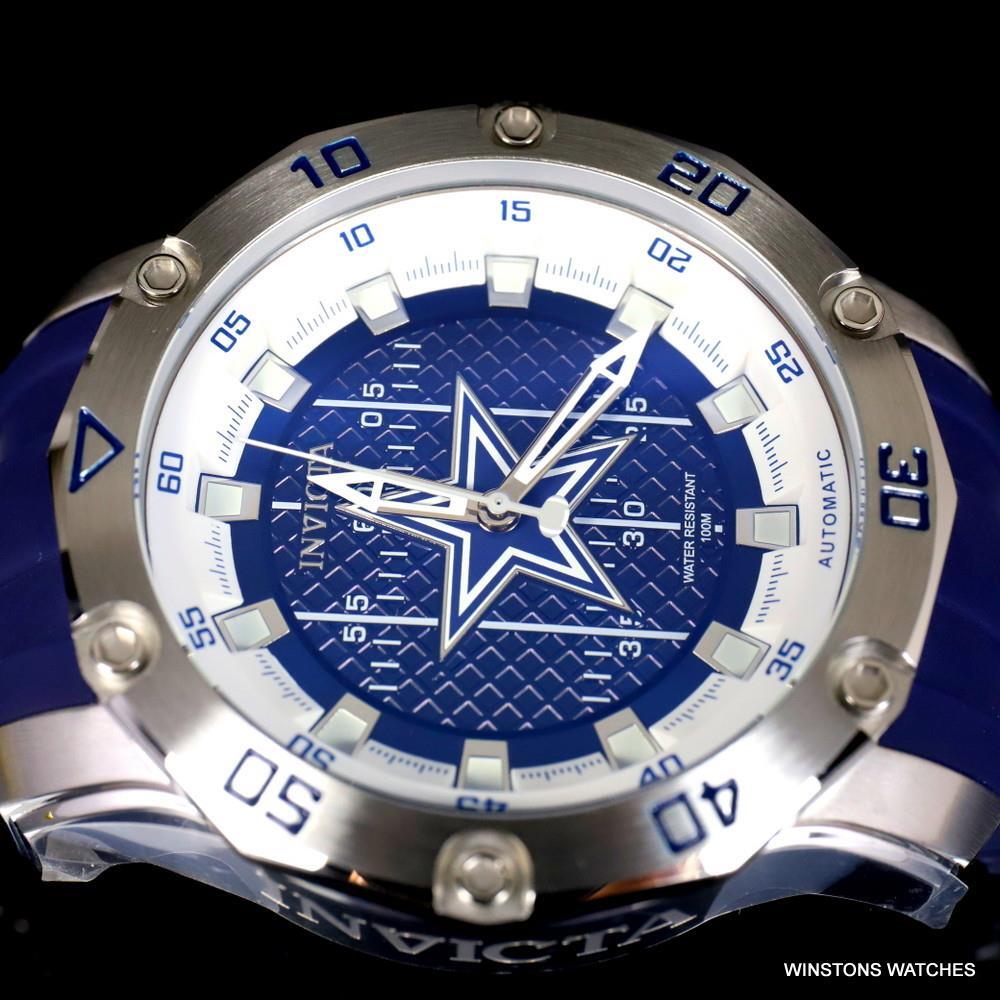 Invicta NFL Pro Diver Scuba Dallas Cowboys Blue Automatic 50mm Watch New