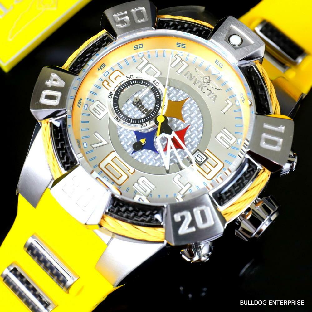Invicta NFL Pittsburgh Steelers Bolt Next Gen Chronograph Red Watch 52mm New