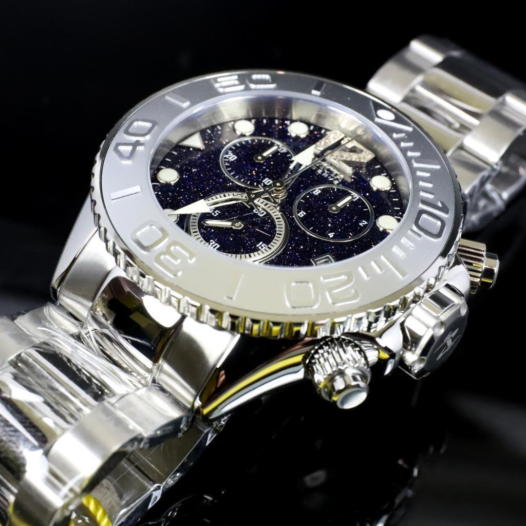 Invicta Masterpiece Reserve Grand Diver Blue Sand Stone Diamond Swiss ETA Watch