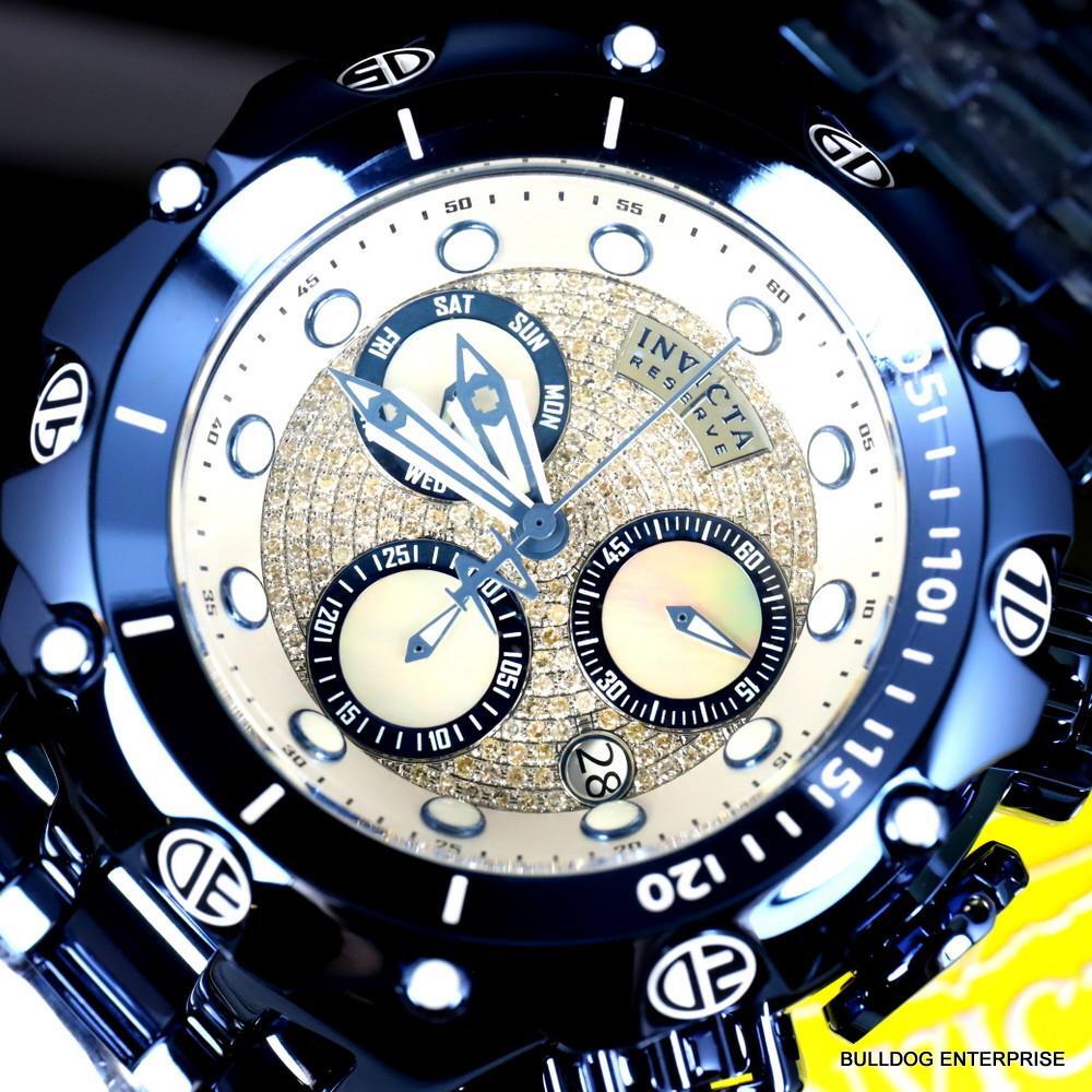 Invicta Reserve Venom Hybrid Fusion .70 CTW Diamond Swiss Blue Steel Watch New