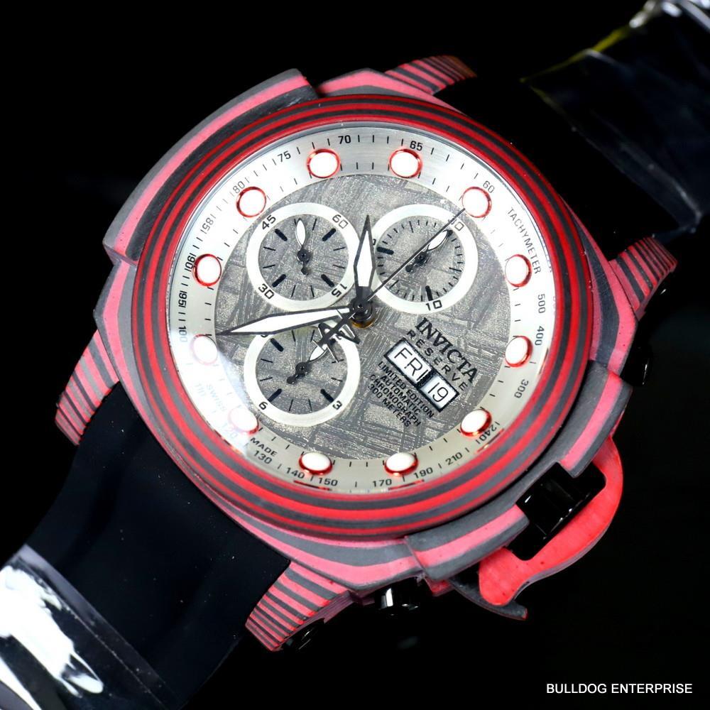 Invicta Reserve Carbon Meteorite Swiss Made Sellita SW500 Auto Watch #002 New