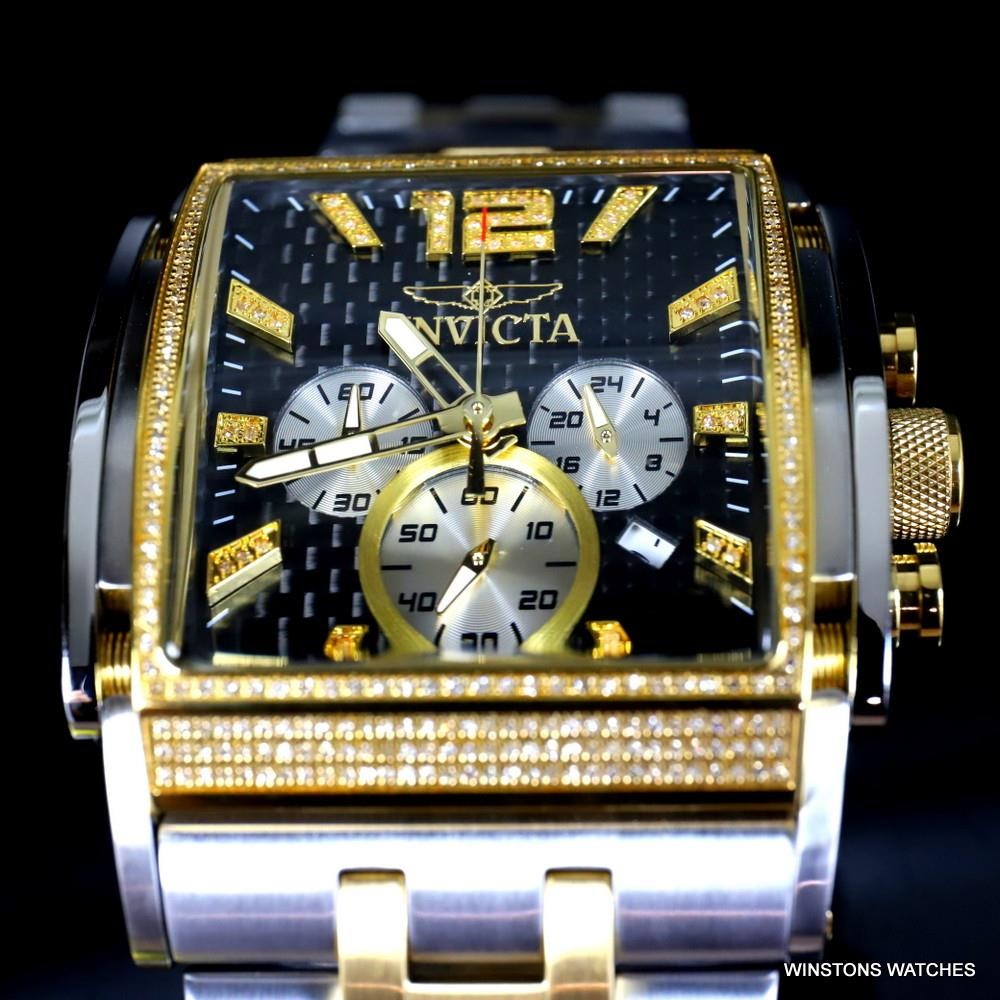 Invicta Speedway The Beast 1.47 CTW Diamond Two Tone Steel Black 47mm Watch New