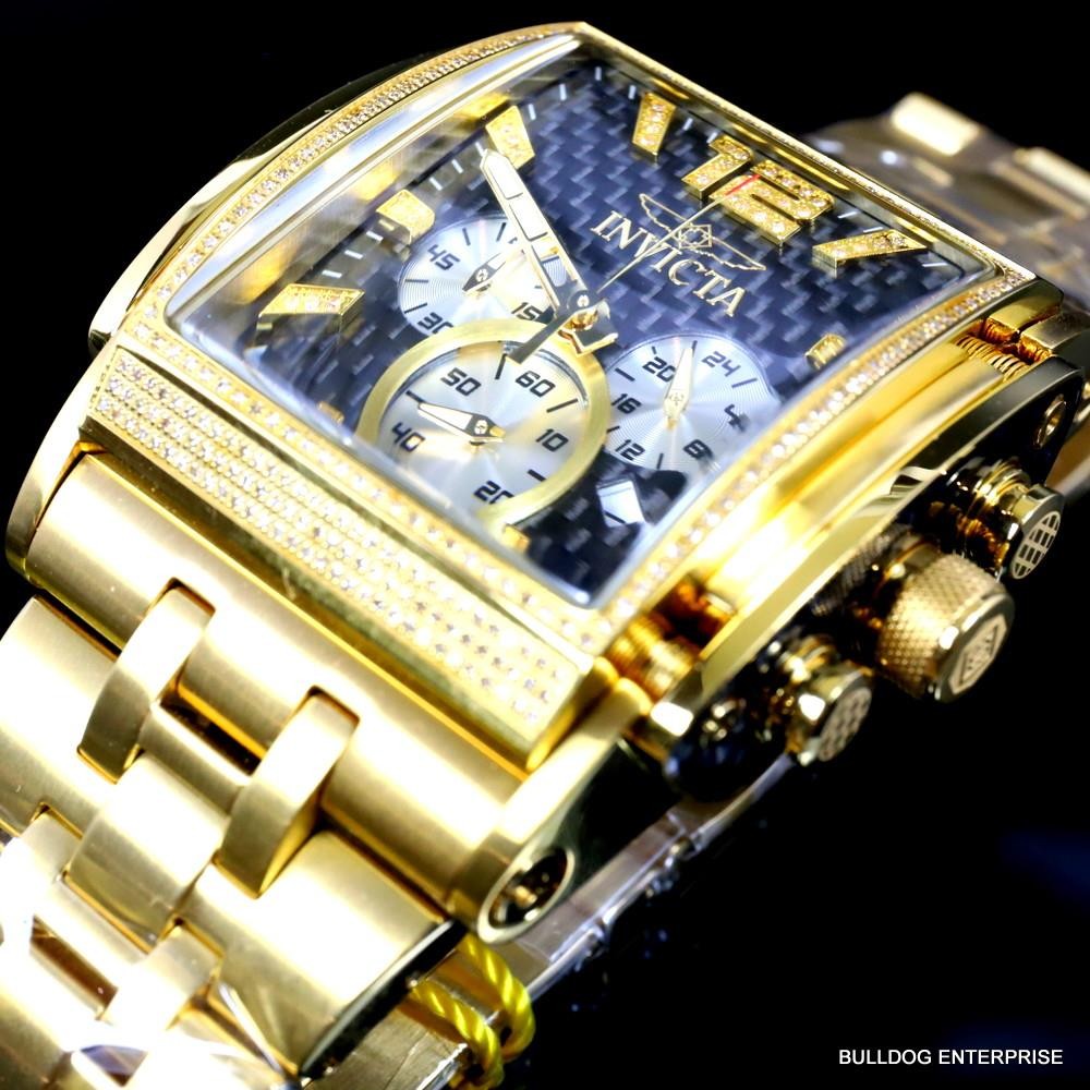 Invicta Speedway The Beast 1.47 CTW Diamond Gold Plated Steel 47mm Watch New