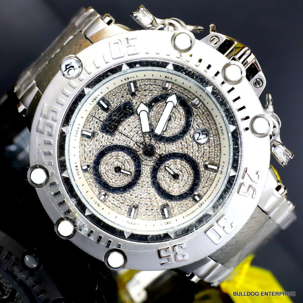 Invicta Subaqua Noma VII 1.57CTW Diamond Swiss Stainless Steel 52mm Watch New