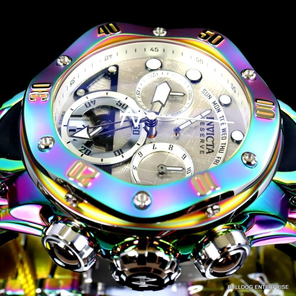 Invicta Reserve Kraken Meteorite Swiss Ronda 5040.N Iridescent Steel Watch New