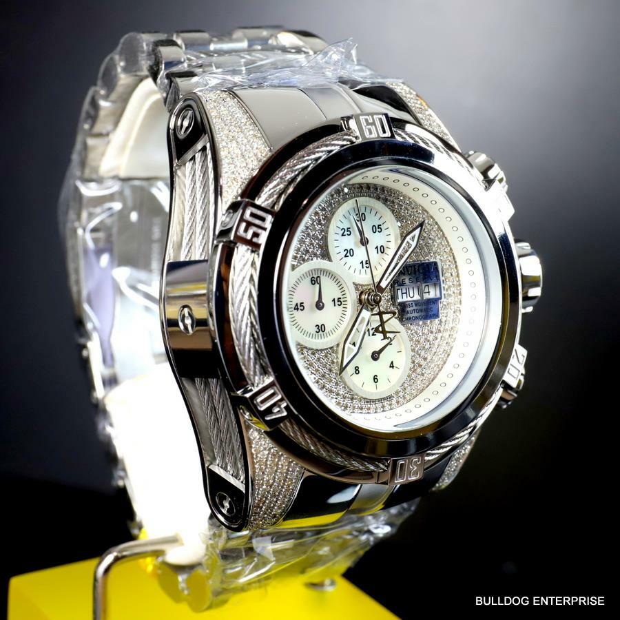 Invicta Reserve Bolt Zeus 1.7CTW Diamond Swiss Auto Sellita SW500 52mm Watch New