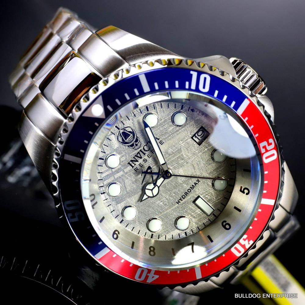 Invicta Reserve Hydromax Meteorite Automatic Steel Pepsi Cola 52mm Watch New