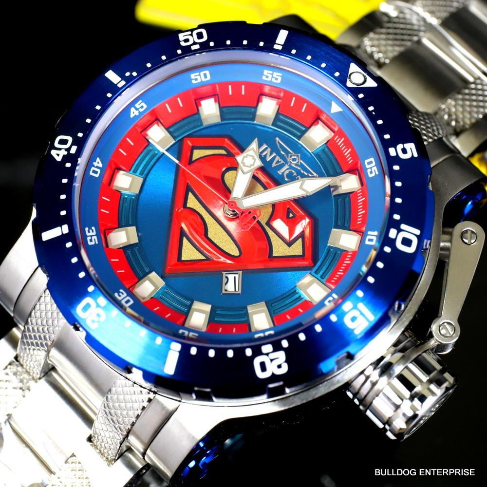 Invicta DC Comics Superman Coalition Forces 52mm Stainless Steel LE Watch New