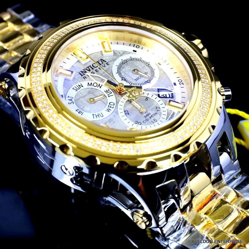 Invicta Reserve Subaqua Specialty Swiss 2 Tone Steel Meteorite Diamond Watch New