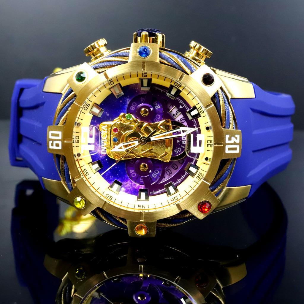 Invicta Marvel Thanos Infinity Gauntlet Chronograph 52mm Crystal Watch New