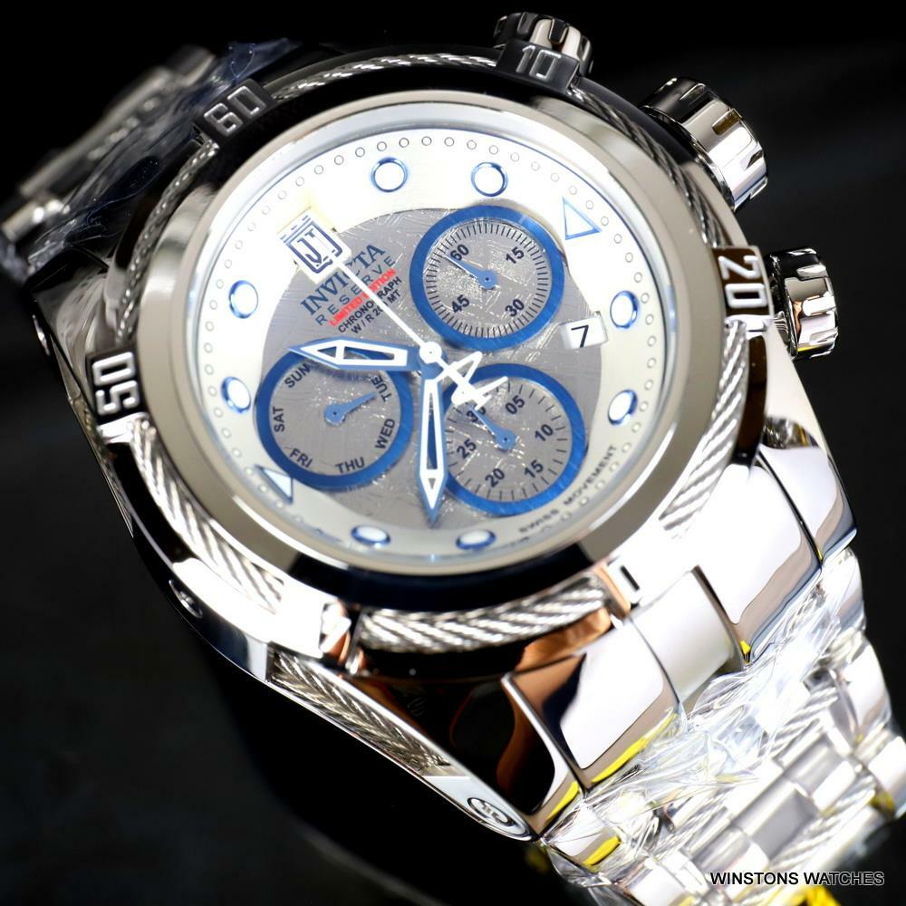 Invicta Reserve JT Bolt Zeus Meteorite Swiss Mvt Polished Steel 52mm Watch New