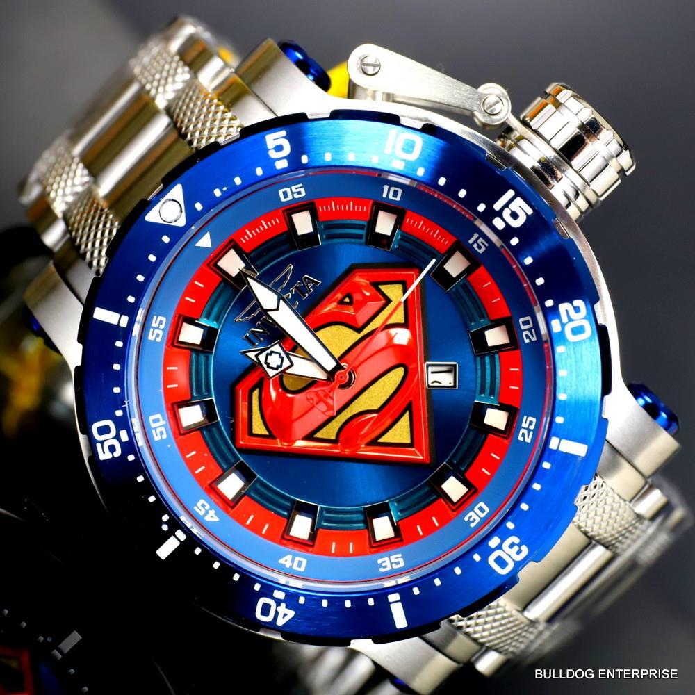 Invicta DC Comics Superman Coalition Forces 52mm Stainless Steel LE Watch New