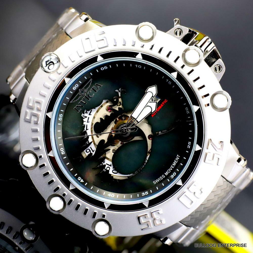 Invicta Subaqua Noma VII Black MOP Dragon Swiss Automatic R150 Watch 52mm New