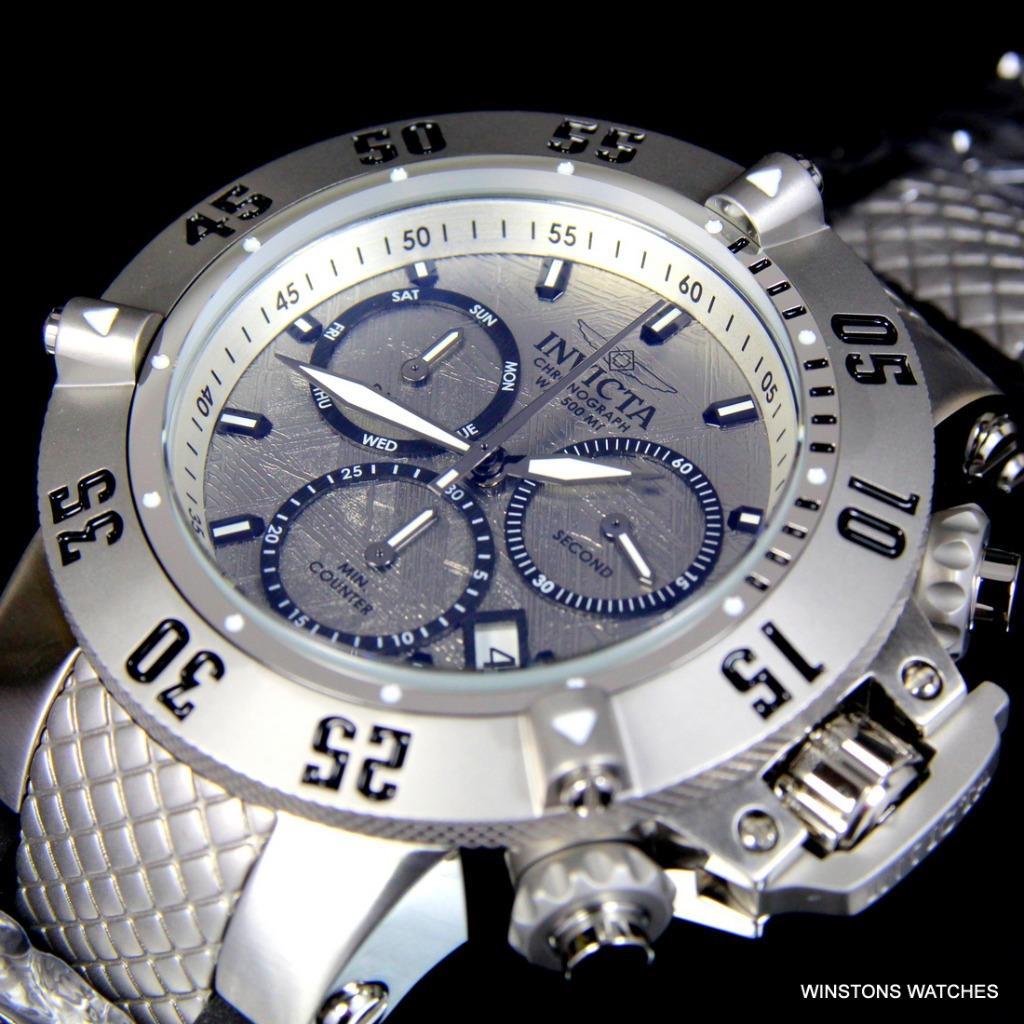 Invicta Subaqua Noma III Meteorite Swiss Mvt Chronograph Black 50mm Watch New