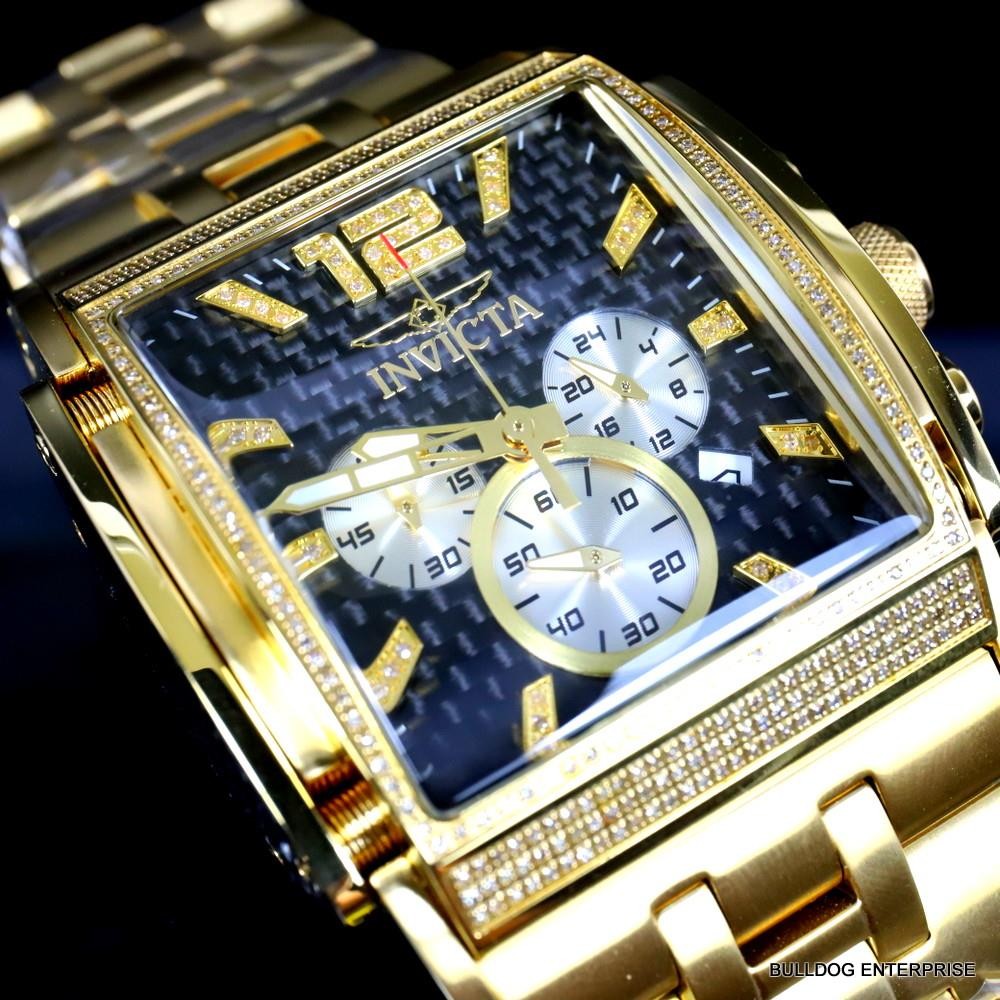 Invicta Speedway The Beast 1.47 CTW Diamond Gold Plated Steel 47mm Watch New