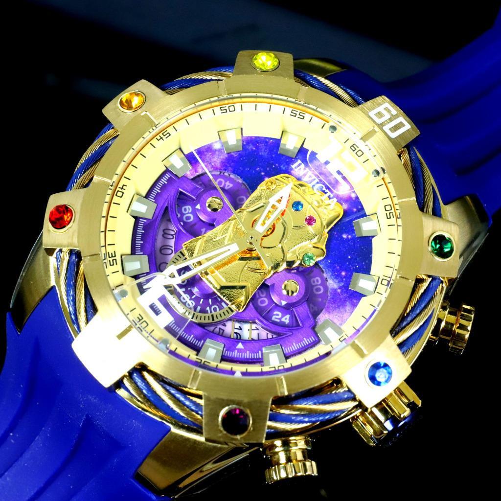 Invicta Marvel Thanos Infinity Gauntlet Chronograph 52mm Crystal Watch New