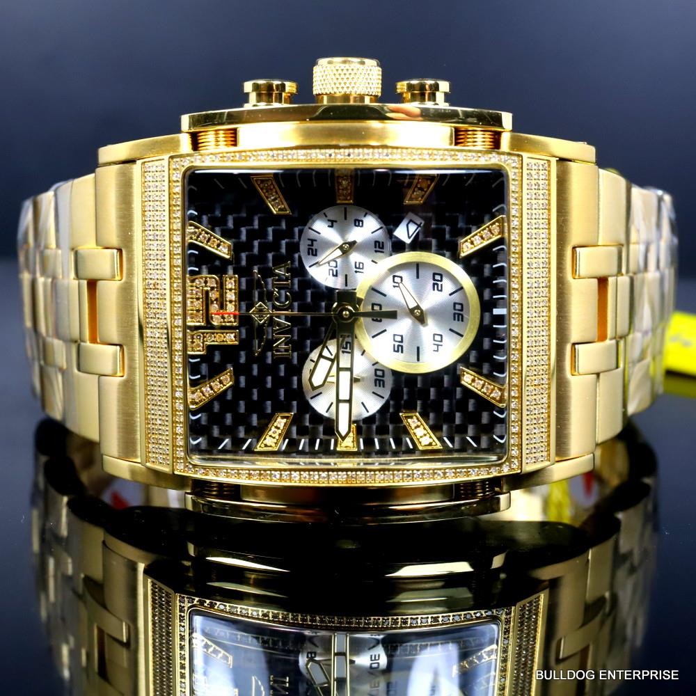 Invicta Speedway The Beast 1.47 CTW Diamond Gold Plated Steel 47mm Watch New