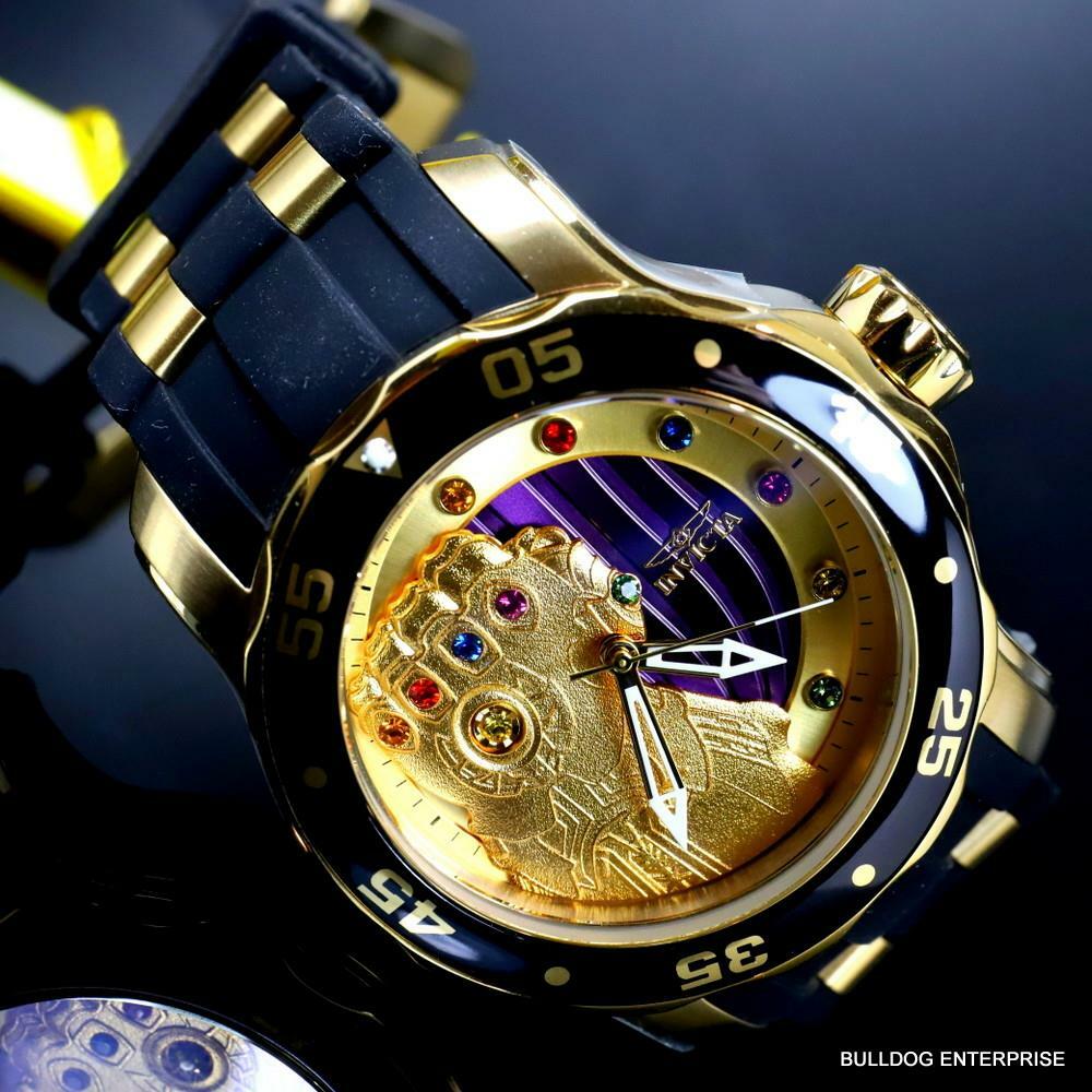 Invicta Marvel Thanos Infinity Stones Gem Pro Diver Scuba Limited Watch 48mm New