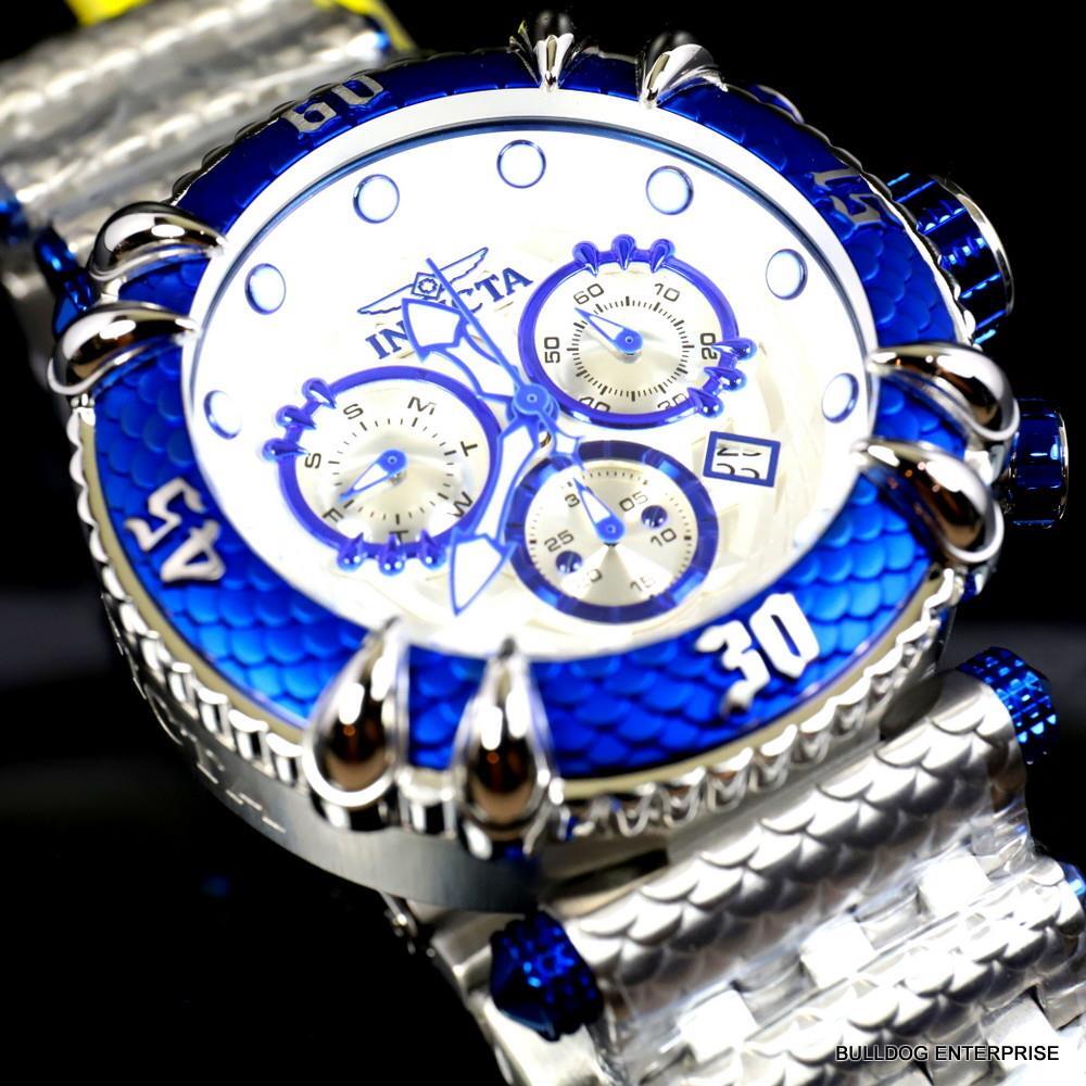 Invicta Subaqua Talon Chronograph Stainlesss Steel 52mm Swiss Mvt Blue Watch New