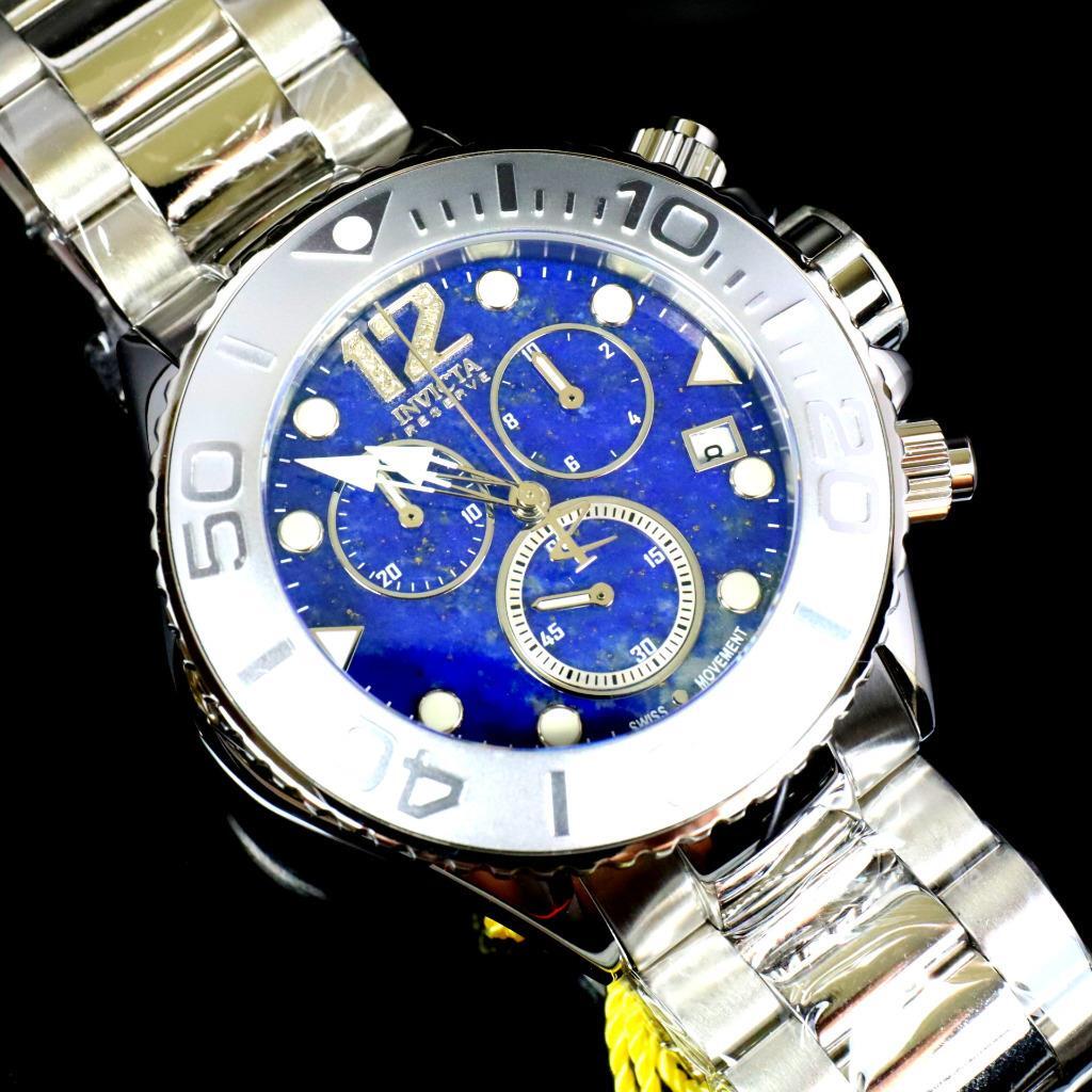 Invicta Masterpiece Reserve Grand Diver Blue Lapis Lazuli Steel Swiss ETA Watch