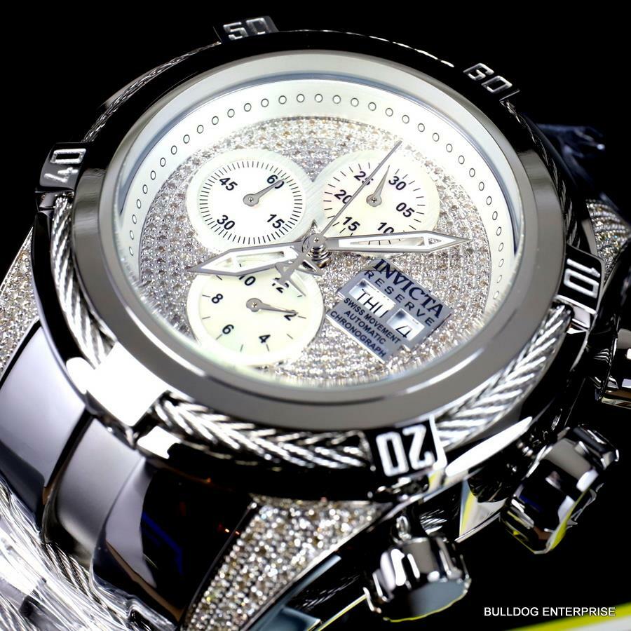 Invicta Reserve Bolt Zeus 1.7CTW Diamond Swiss Auto Sellita SW500 52mm Watch New
