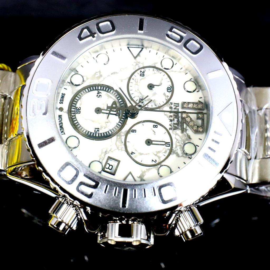 Invicta Masterpiece Reserve Grand Diver Howlite Steel Swiss ETA Diamond Watch
