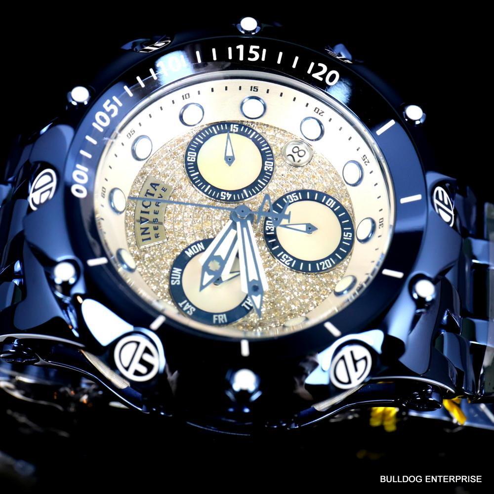 Invicta Reserve Venom Hybrid Fusion .70 CTW Diamond Swiss Blue Steel Watch New