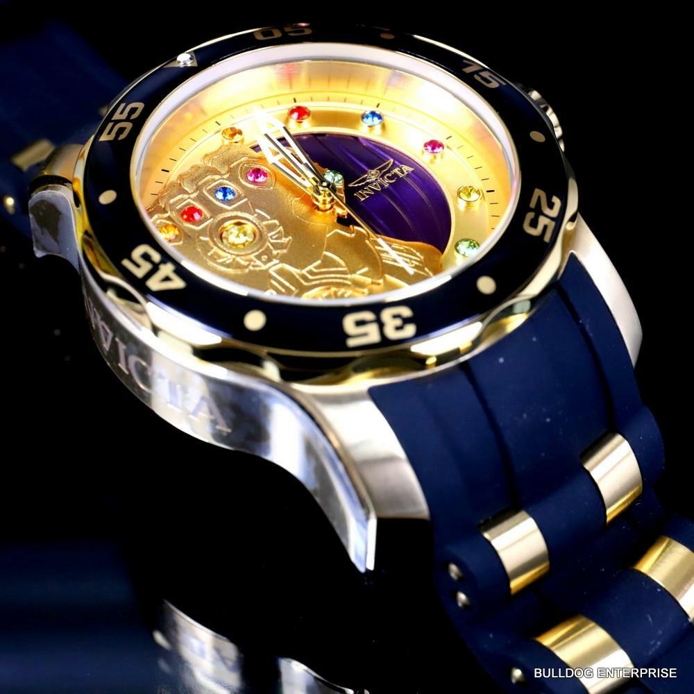Invicta Marvel Thanos Infinity Stones Gem Pro Diver Scuba Limited Watch 48mm New