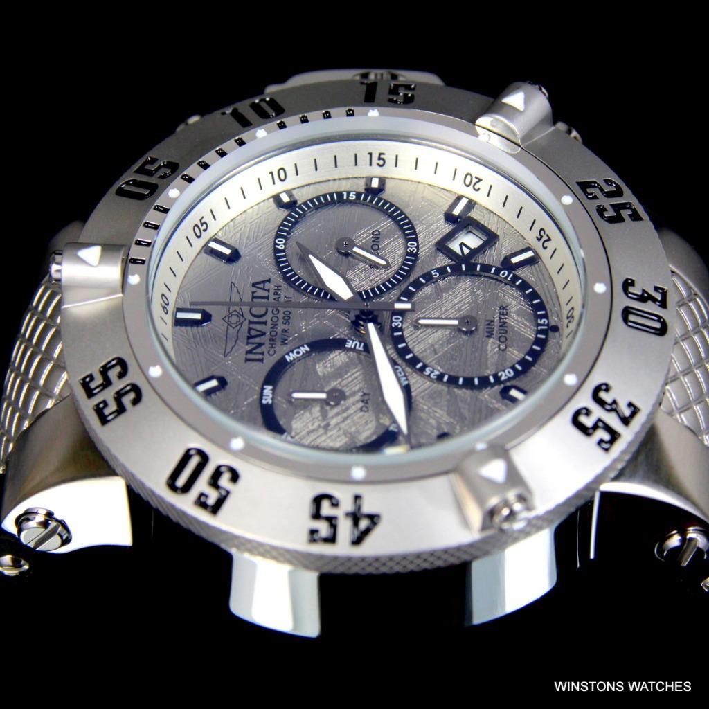 Invicta Subaqua Noma III Meteorite Swiss Mvt Chronograph Black 50mm Watch New