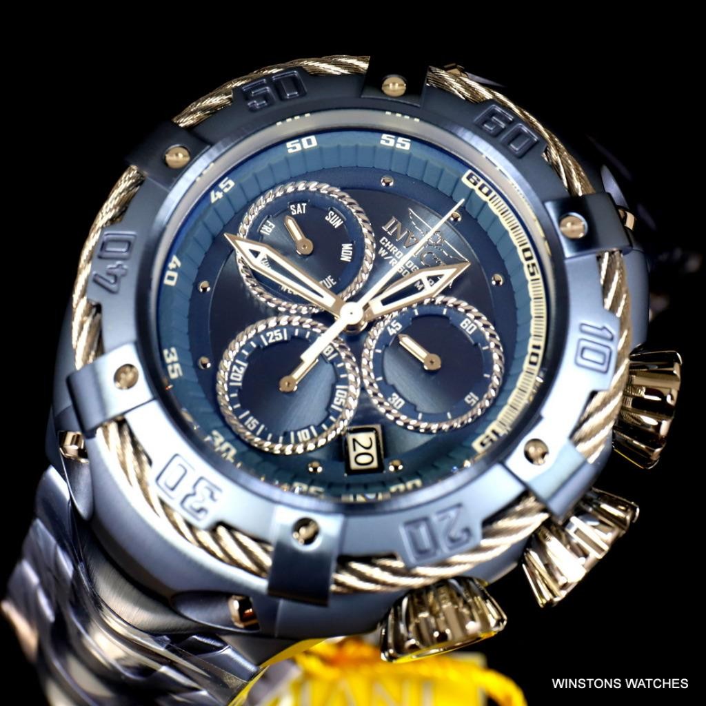 Invicta Thunderbolt Light Blue Stainless Steel Steel 52mm Chronograph Watch New