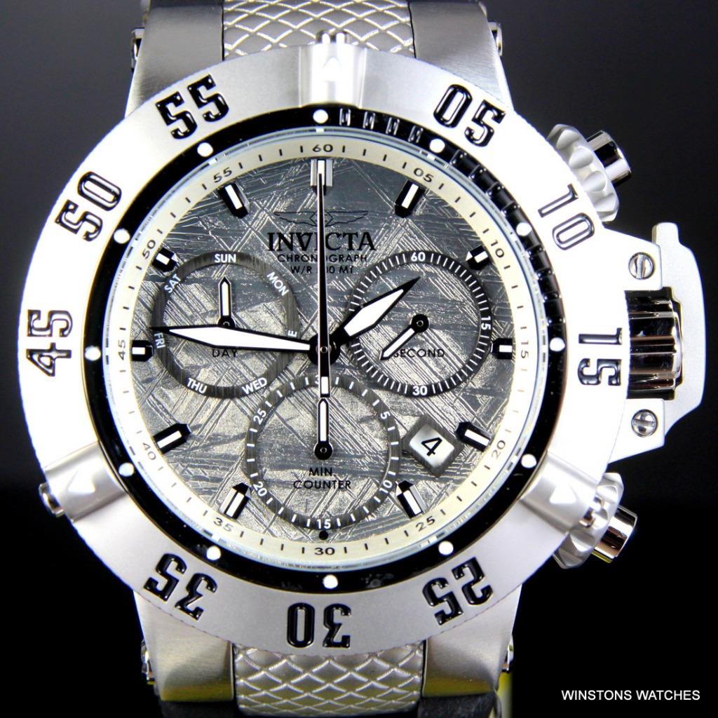 Invicta Subaqua Noma III Meteorite Swiss Mvt Chronograph Black 50mm Watch New