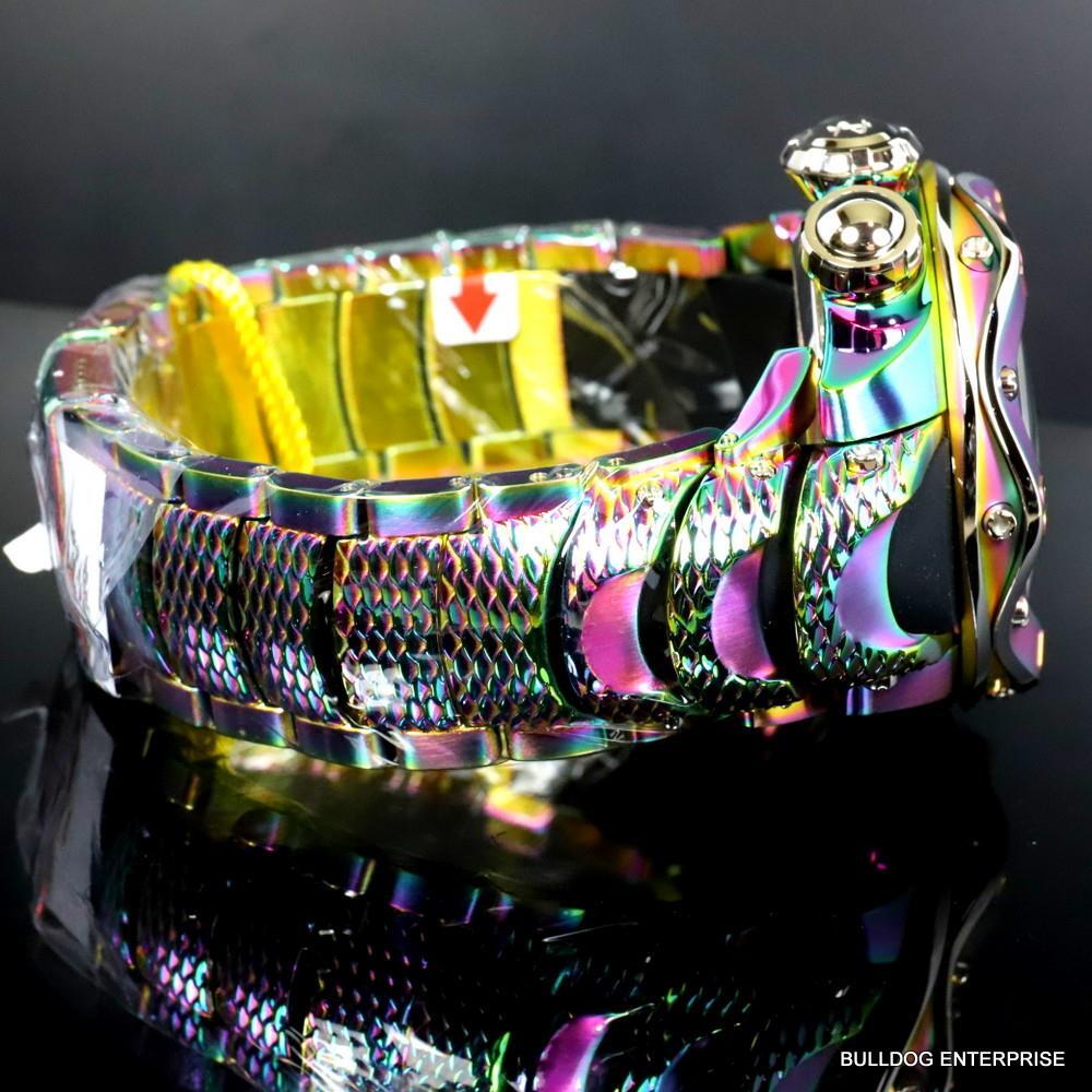 Invicta Reserve Kraken Meteorite Swiss Ronda 5040.N Iridescent Steel Watch New