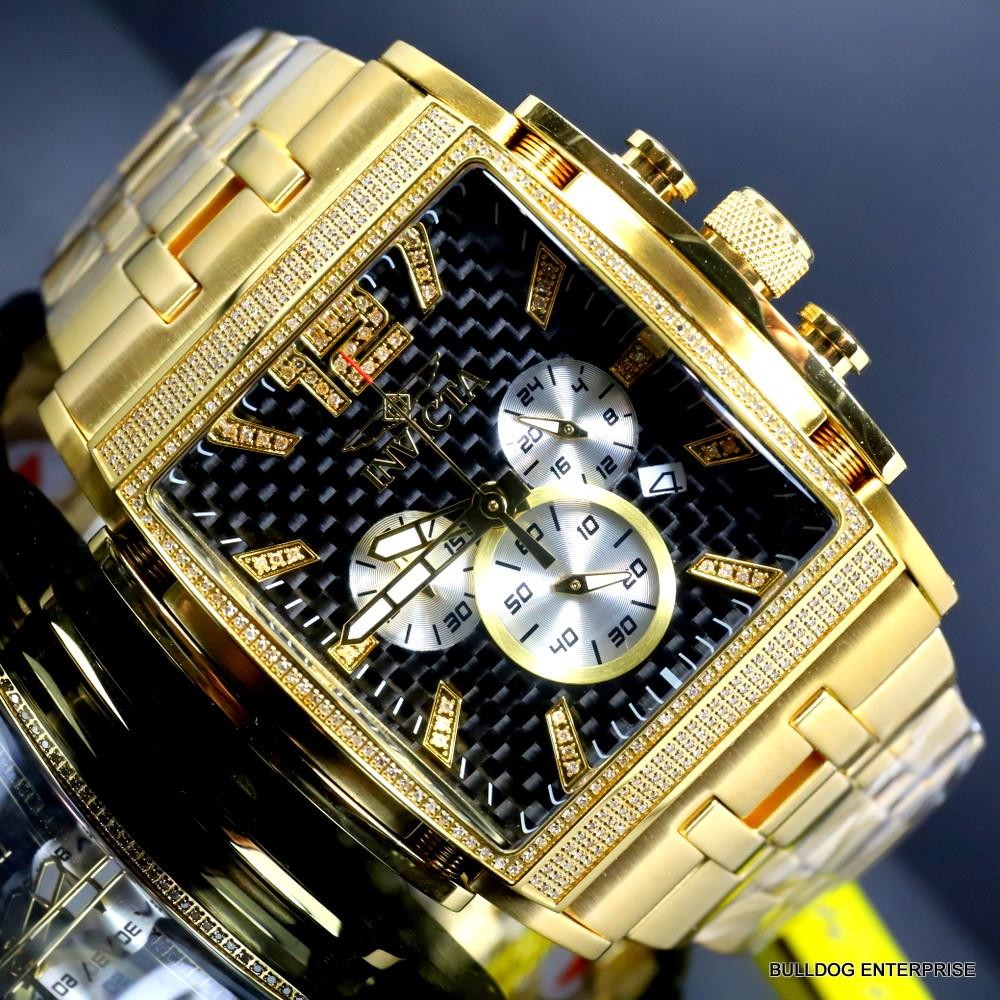 Invicta Speedway The Beast 1.47 CTW Diamond Gold Plated Steel 47mm Watch New