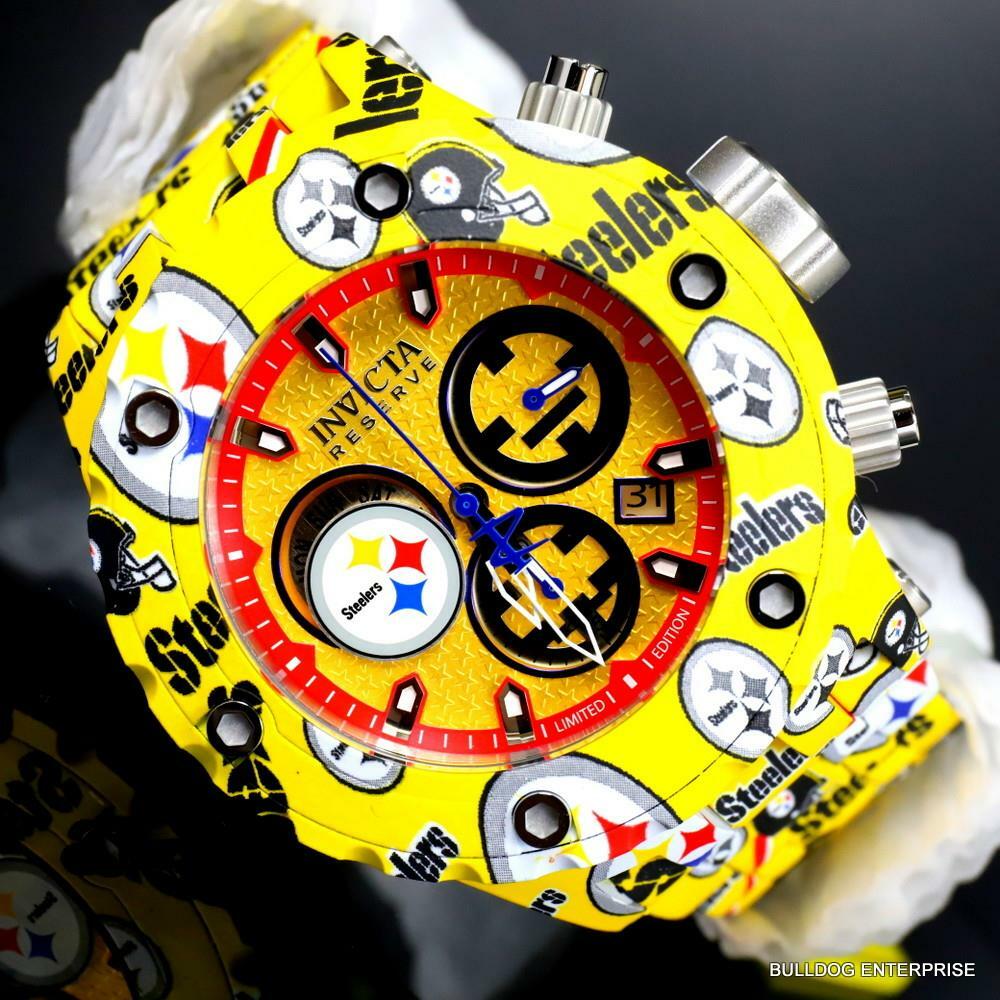 Invicta NFL Reserve Subaqua Specialty Pittsburgh Steelers Hydroplated Watch New